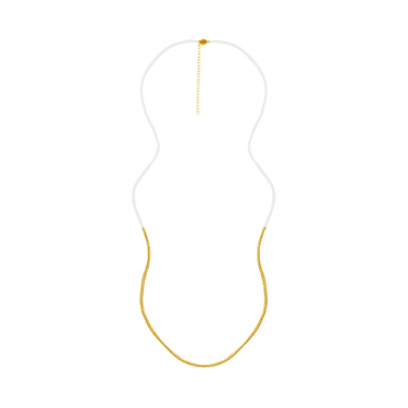 Collar-Brazalete Belen Grueso Dorado Largo 3T Perla